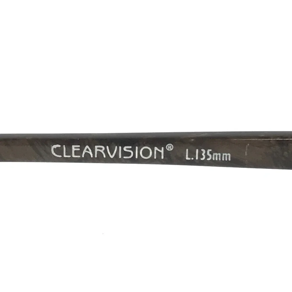 Clear Vision Eyeglasses Frames CORA BROWN Cat Eye Half Rim 53-17-135